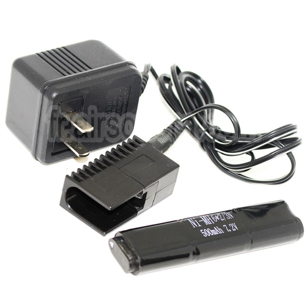 CYMA 7.2V 500mAh Ni-MH Batterie et 110V US Plug Chargeur Convient pour CYMA AEP Série AEG Airsoft