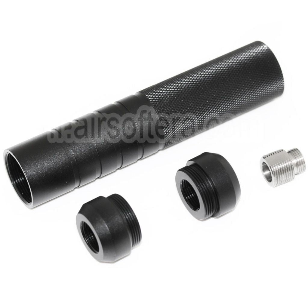 AirsoftEra 146mm 5.75 pouces Noise Damping Bowl Silencieux Canon Extension Tube +/-14mm CW/CCW fileté Canon Airsoft