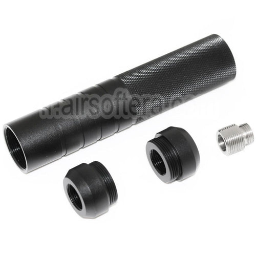 AirsoftEra 146mm 5.75 Pouces Noise Damping Bowl Silencieux Canon Extension Tube +/-14mm CW/CCW fileté Canon Airsoft
