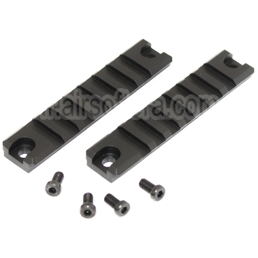 Golden Eagle 2pièces 98mm R4 7-Slots 20mm Rail Convient pour JG Jing Gong CYMA Golden Eagle Tokyo Marui G36 Série AEG Fusil Airsoft Noir