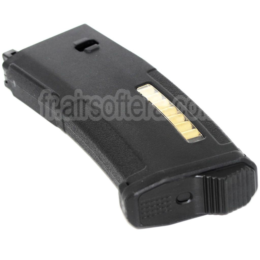 PTS 120 Billes EPM Mid-Cap Enhanced Polymère Chargeur Convient pour Systema PTW M4 M16 Série Fusil Airsoft Noir