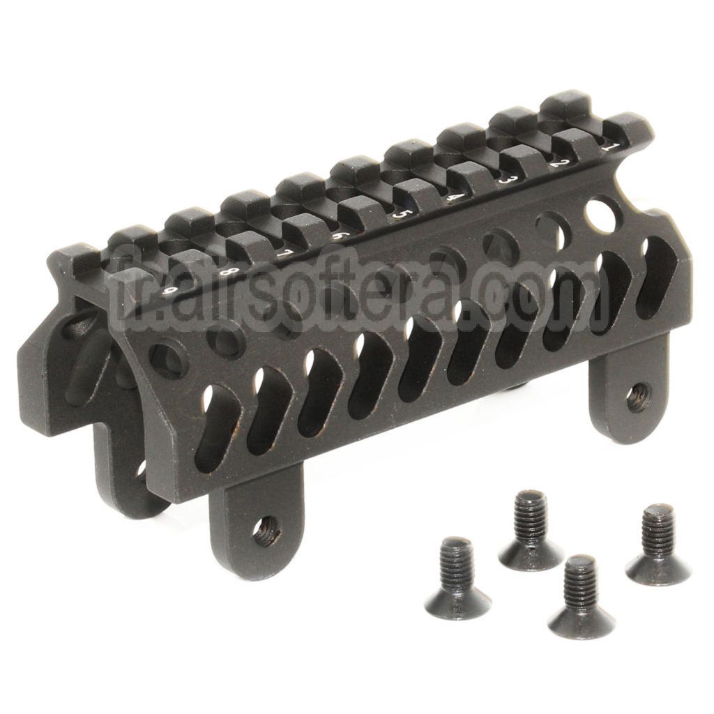 5KU Aluminium B19 Style 20mm Haut Rail de Garde-Main Convient pour AK-Série AEG GBB Fusil Airsoft Noir