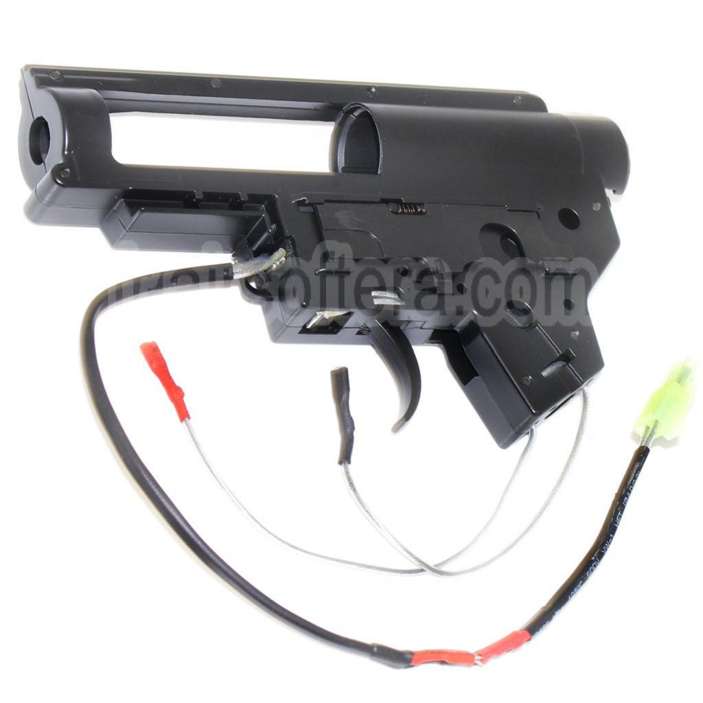 AirsoftEra QD Changement rapide Ressort System Renforcé 8mm Vitesse Boîte Boîtier Convient pour A&amp;K AR M4 M16 Série AEG Fusil Airsoft Avant Câblage