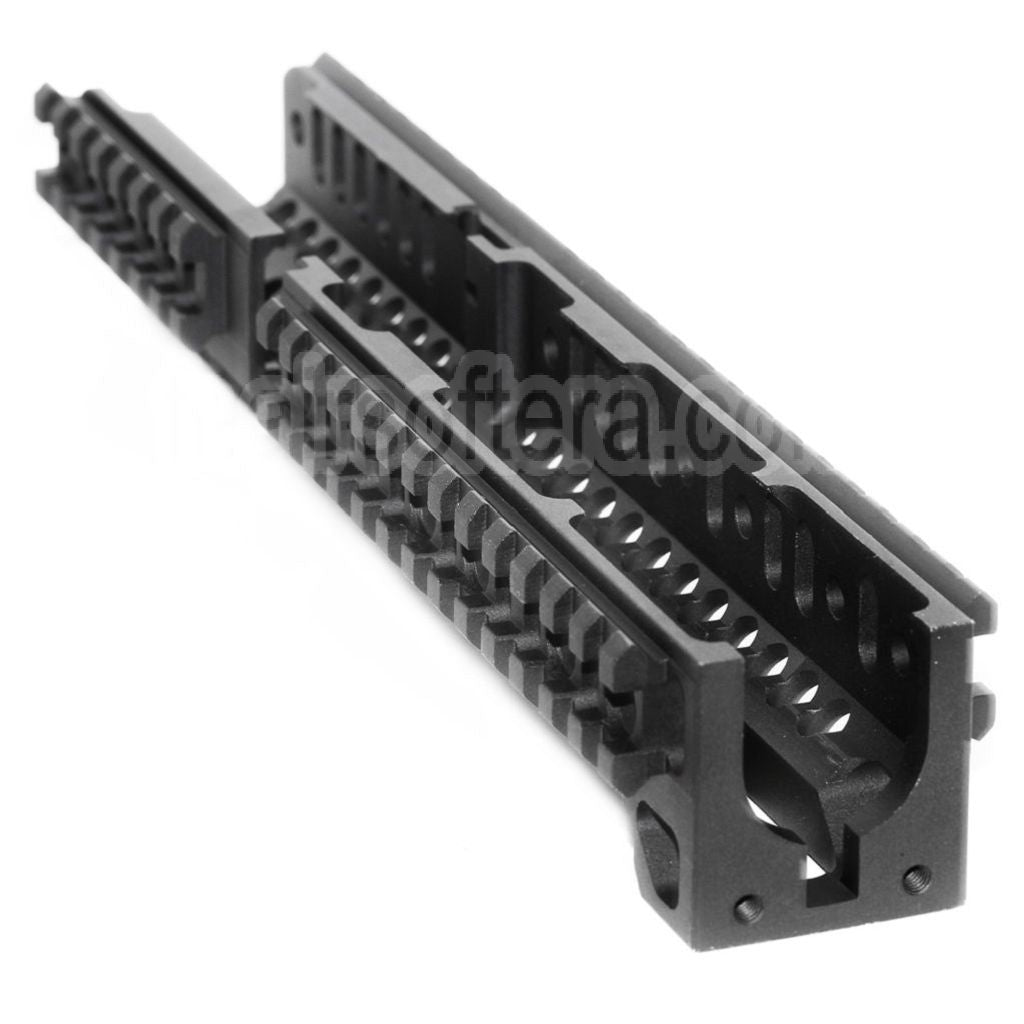 5KU CNC Aluminium 254mm B30 Style Long Bas Rail de Garde-Main Convient pour LCT GHK E&amp;L Tokyo Marui AK Série AEG GBB Fusil Airsoft Noir