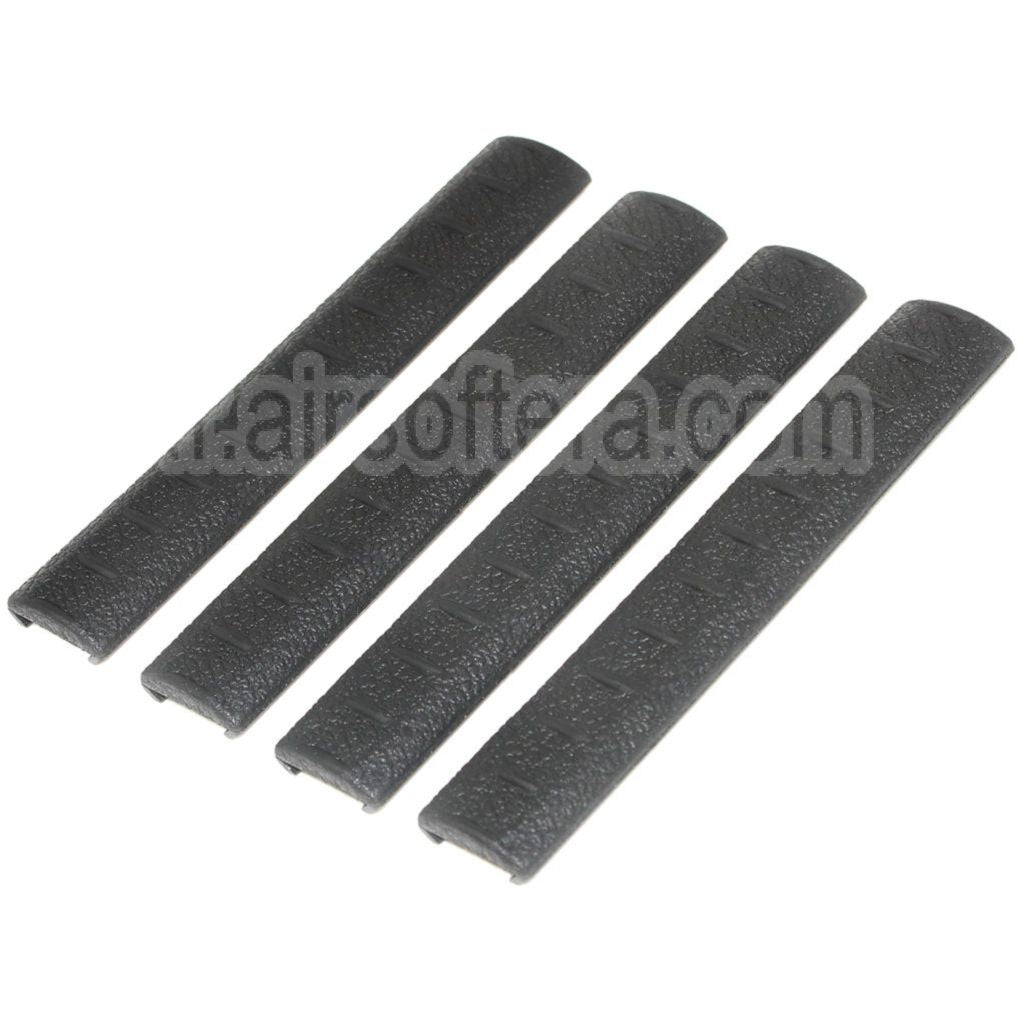 APS 4pièces Set Découpable 150mm KAC Caoutchouc Rail Couvre Convient pour 20mm Rail System Noir