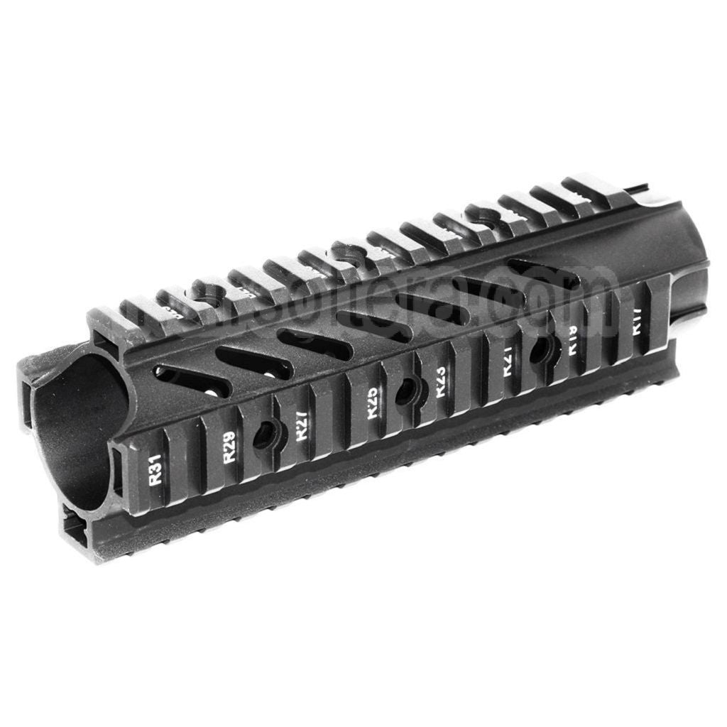 APS CNC Aluminium 176mm 7 Pouces OD Free Float Rail de Garde-Main Convient pour M4 M16 Série AEG Fusil Airsoft Noir