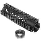 APS CNC Aluminium 176mm 7 Pouces OD Free Float Rail de Garde-Main Convient pour M4 M16 Série AEG Fusil Airsoft Noir