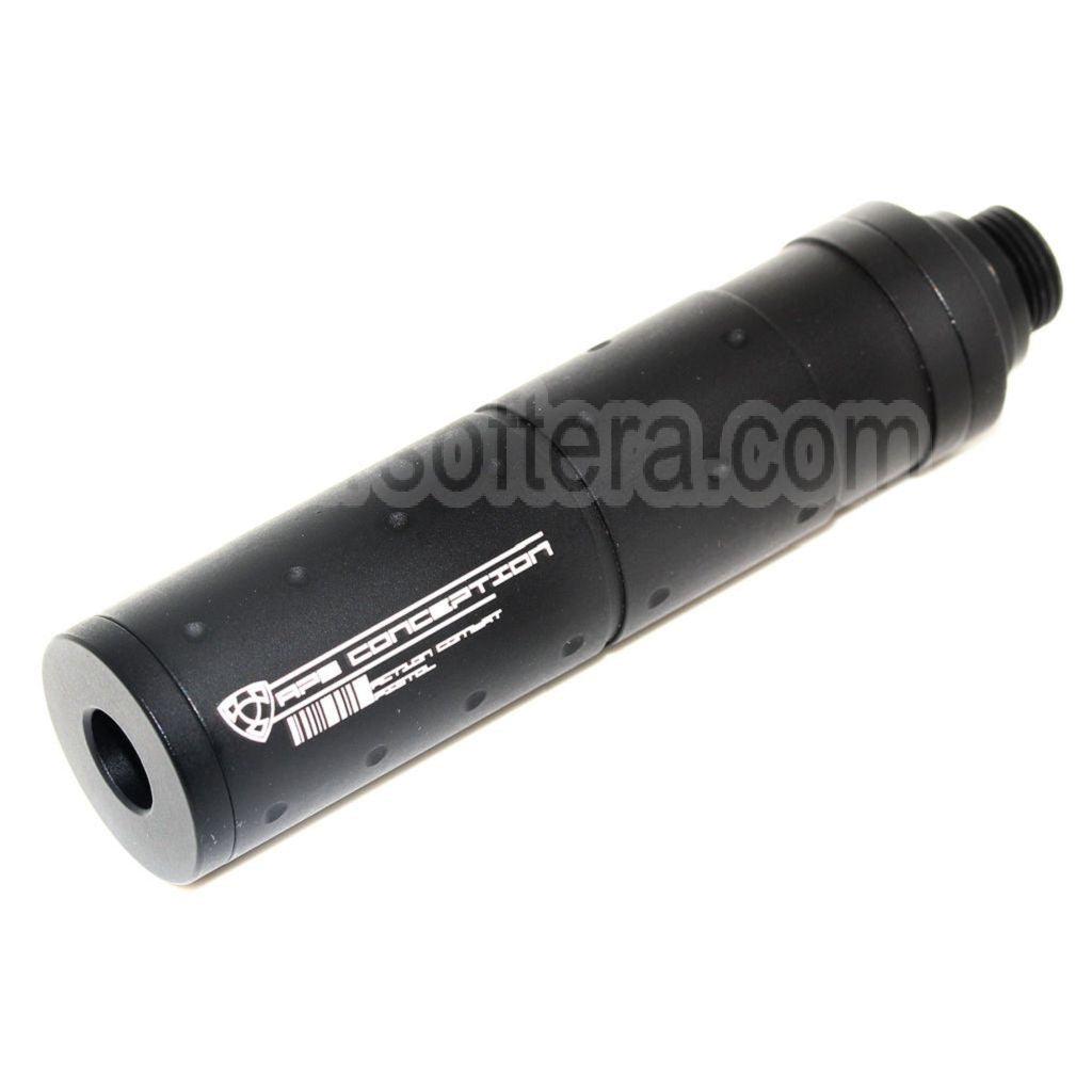 APS Silencieux avec Adaptateur -14mm -12mm CCW sens antihoraire Convient pour ACP601 606 Black Hornet Tokyo Marui G17 Série GBB Pistolet Airsoft