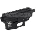 E&amp;C Marine M4A1 Métal Boîtier Set (Logo laser) Convient pour E&amp;C Tokyo Marui M4 M16 Série AEG Fusils Airsoft Noir