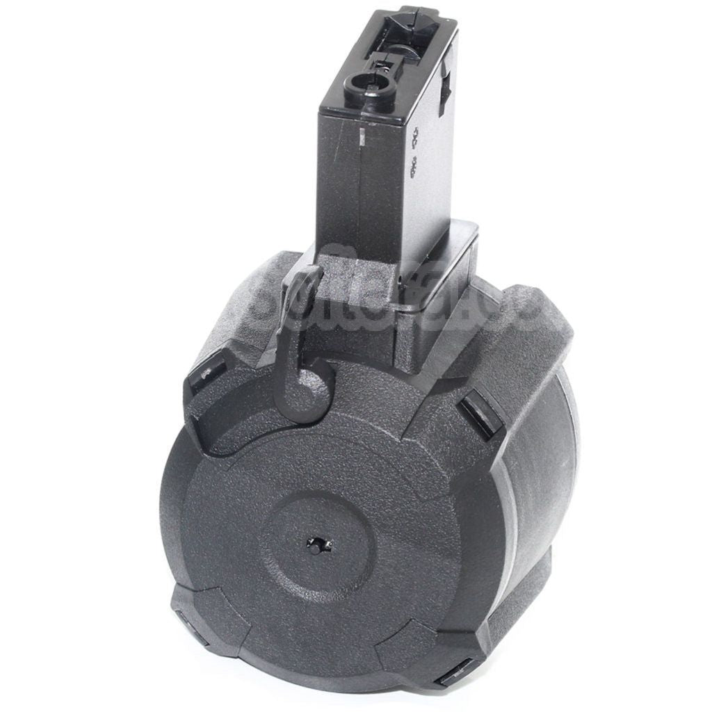 BATTLEAXE 1400 Billes Électrique Chargeur Tambour Convient pour M4 M16 Série AEG Fusil Airsoft Noir