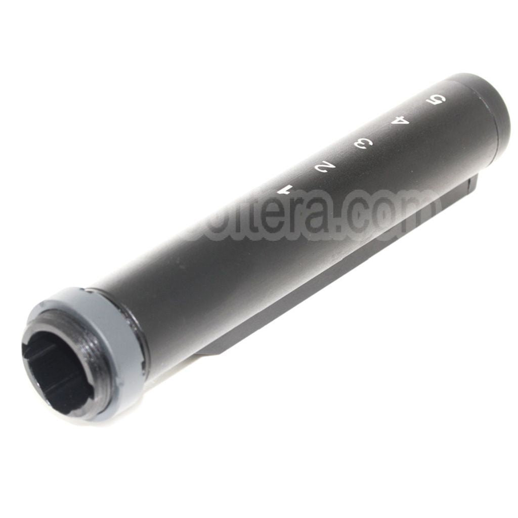 E&amp;C 6-Positions Crosse Buffer Tube Convient pour M4 M16 Série AEG Fusil Airsoft Noir