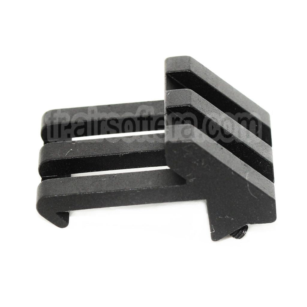 APS PER Phantom 2-Slots Offset 45 Degré 20mm Picatinny Rail Montage Noir