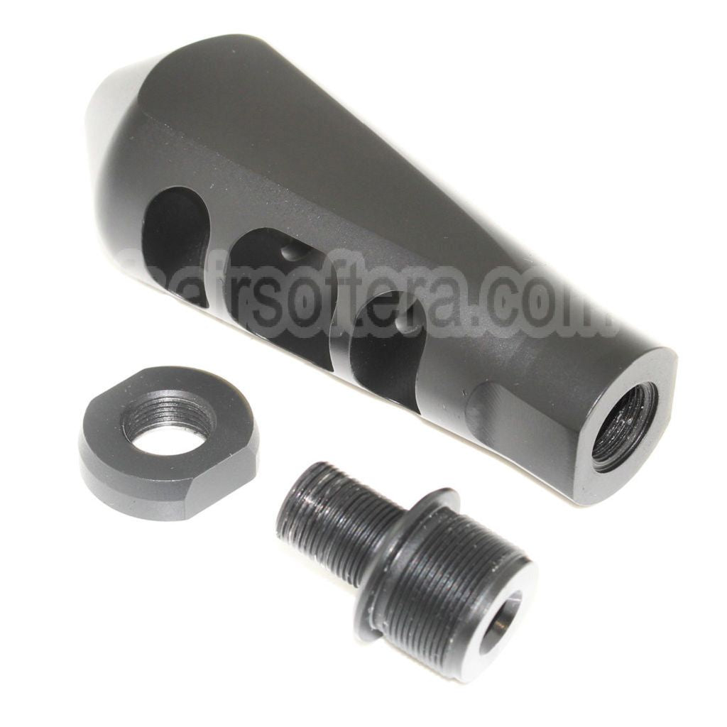 AirsoftEra 107mm Tanker Frein de Bouche Convient pour -14mm CCW sens antihoraire Canon Fusil
