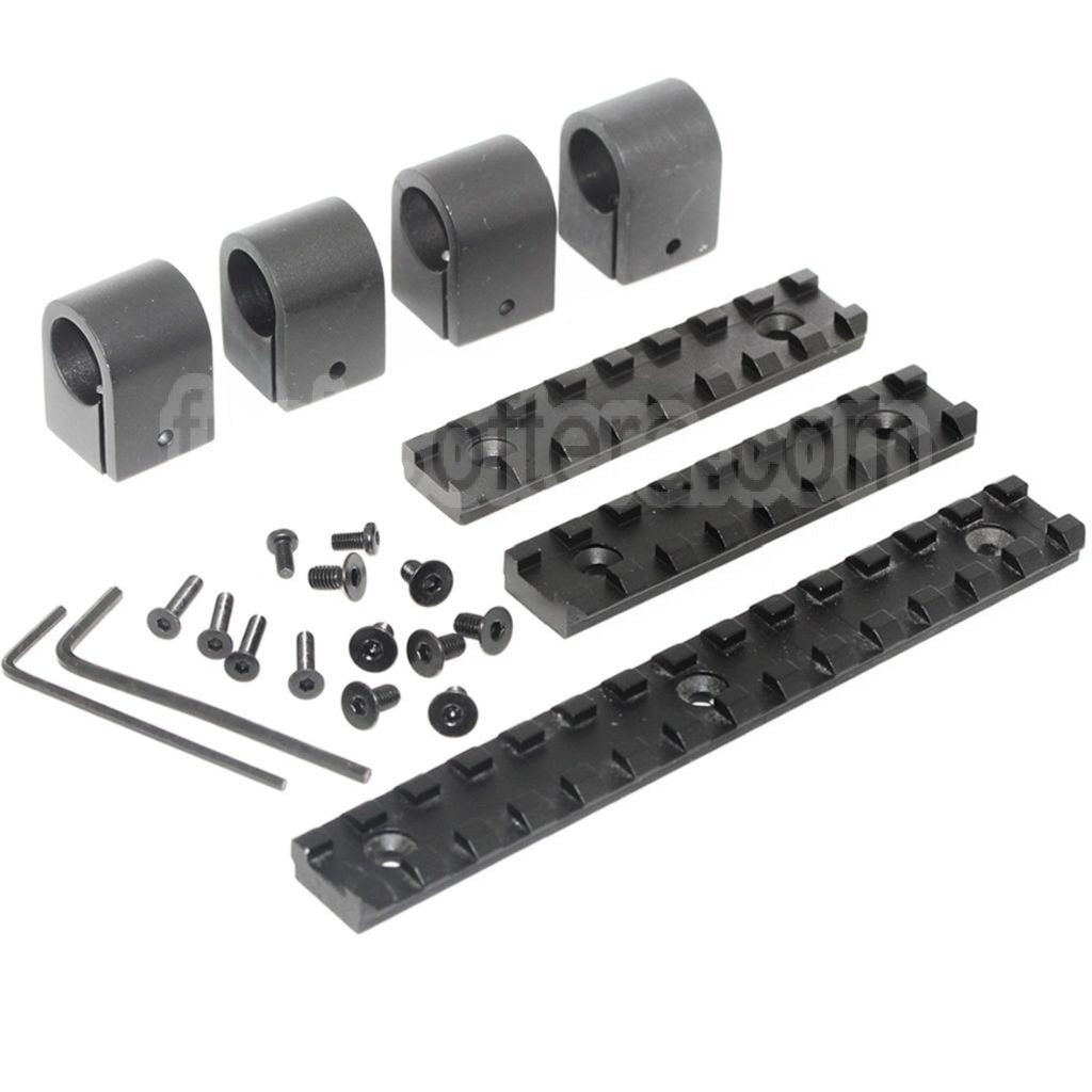 CYMA CNC Aluminium 326mm Rail de Garde-Main Convient pour CYMA Tokyo Marui M14 Série AEG Fusil Airsoft Noir