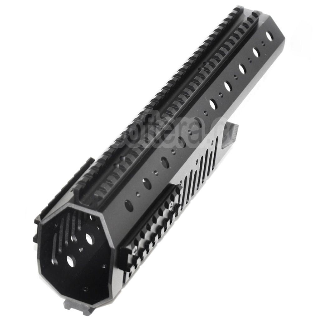 CYMA CNC Aluminium 326mm Rail de Garde-Main Convient pour CYMA Tokyo Marui M14 Série AEG Fusil Airsoft Noir