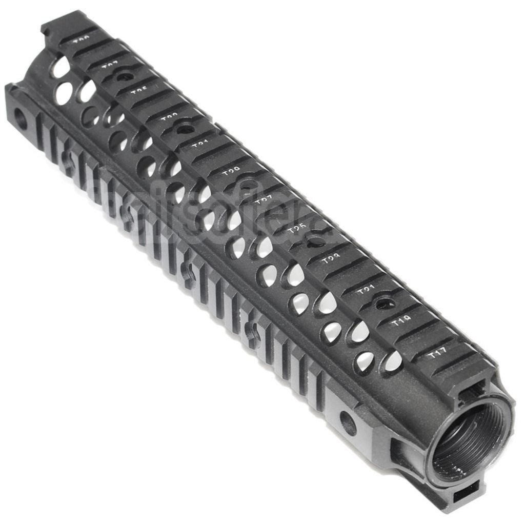 CYMA CNC Aluminium 255mm 10 Pouces Free Float RIS Rail de Garde-Main Convient pour M4 M16 Série AEG Fusil Airsoft Noir