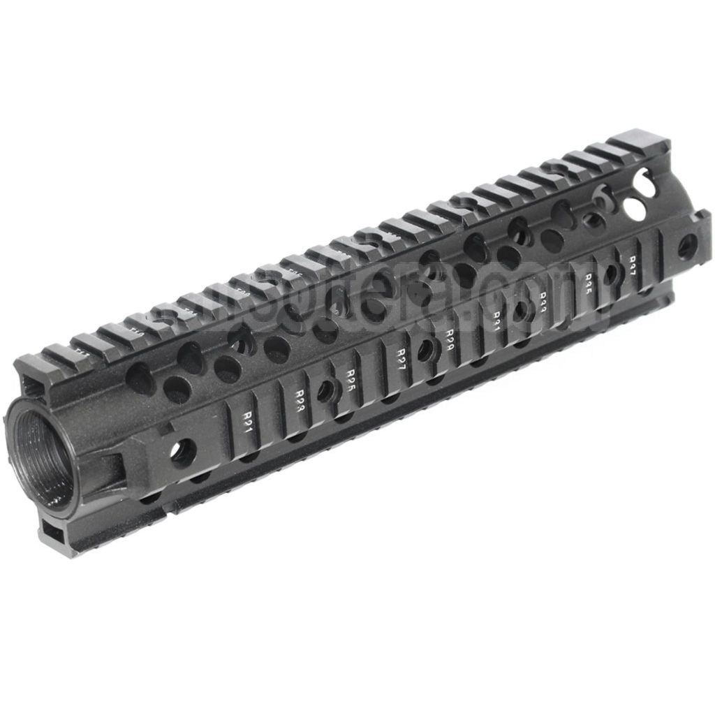 CYMA CNC Aluminium 255mm 10 Pouces Free Float RIS Rail de Garde-Main Convient pour M4 M16 Série AEG Fusil Airsoft Noir