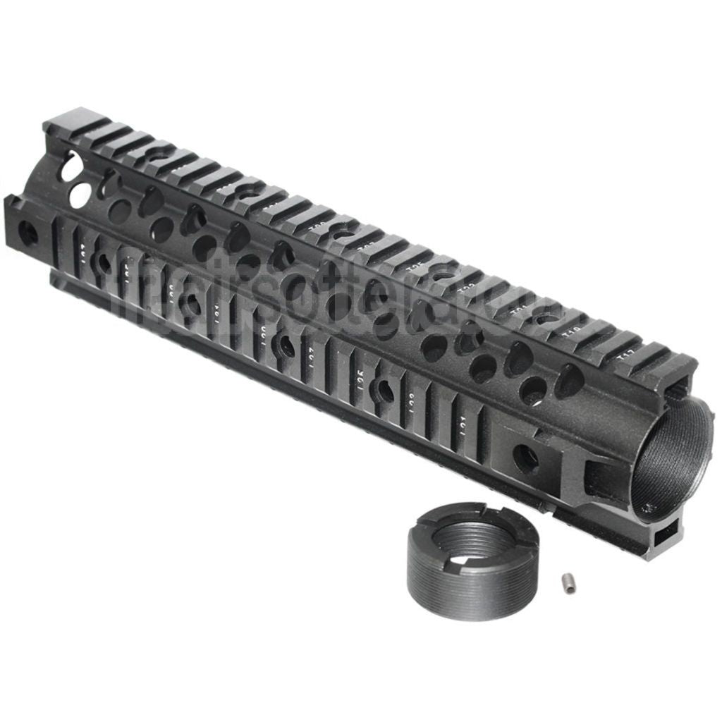 CYMA CNC Aluminium 255mm 10 Pouces Free Float RIS Rail de Garde-Main Convient pour M4 M16 Série AEG Fusil Airsoft Noir