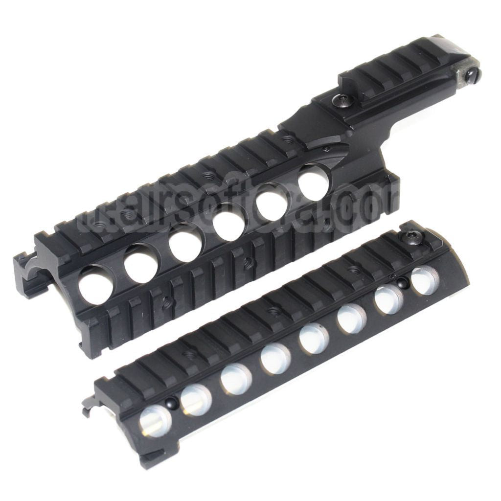 CYMA CNC Aluminium 210mm RAS Rail de Garde-Main avec Rail Cover Convient pour Tokyo Marui M4 M16 Série AEG / WA M4 M16 Série GBB Fusil Airsoft Noir