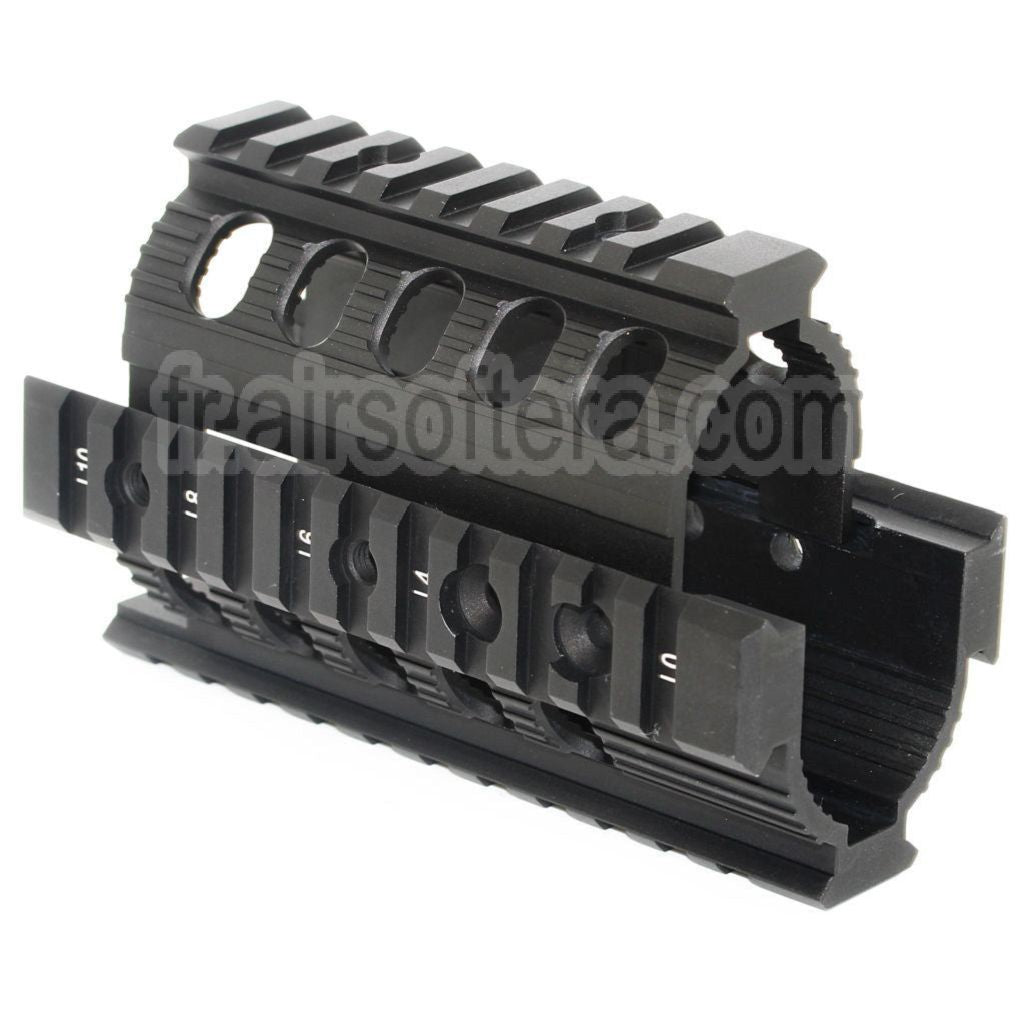 CYMA CNC Aluminum 135mm Rail de Garde-Main Convient pour Tokyo Marui D-Boys CYMA APS VFC Matrix AK74U Série AEG Fusil Airsoft Noir
