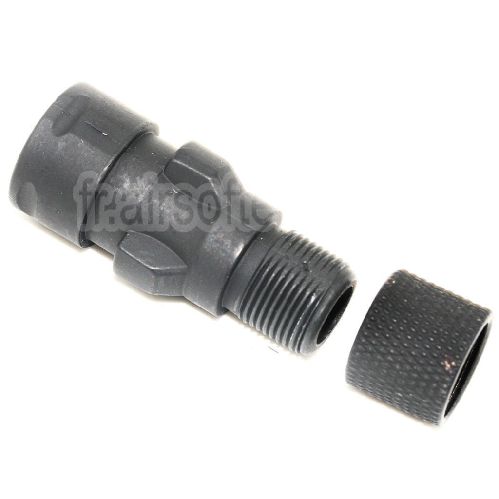 CYMA Métal Frein de Bouche Muzzle Adaptateur Convient pour CM041 CM049 MP5 AEG Fusil Airsoft Noir