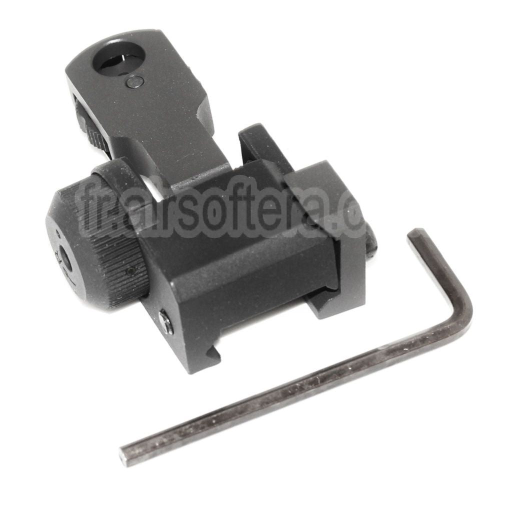 AirsoftEra MAD BUIS Style Rabattable Hausse Convient pour Standard 20mm RIS RAS Rail