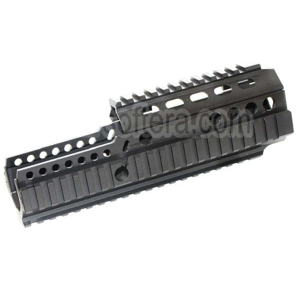 AirsoftEra 225mm 9 Pouces CNC Aluminium 4-Side Rail de Garde-Main Convient pour ARMY G&amp;G L85 R85 AEG Fusil Noir
