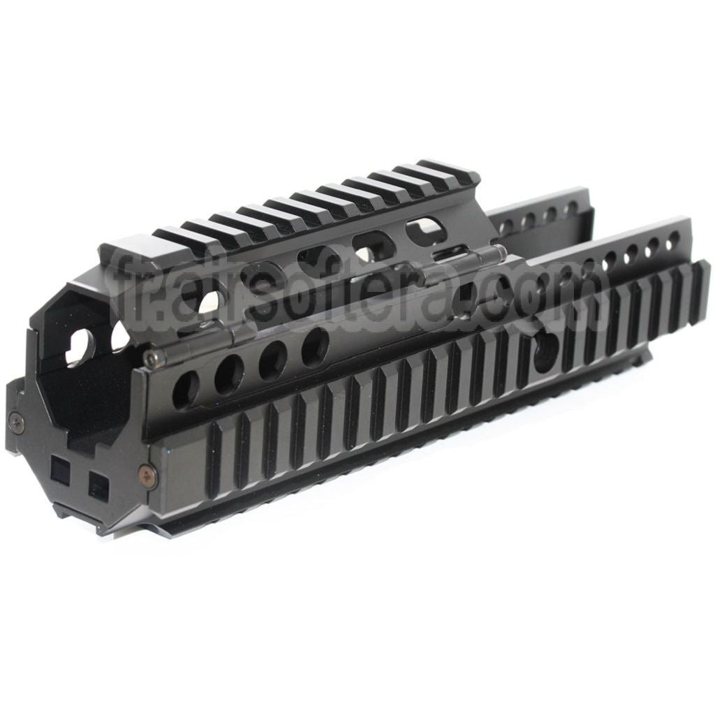 AirsoftEra 225mm 9 Pouces CNC Aluminium 4-Side Rail de Garde-Main Convient pour ARMY G&amp;G L85 R85 AEG Fusil Noir