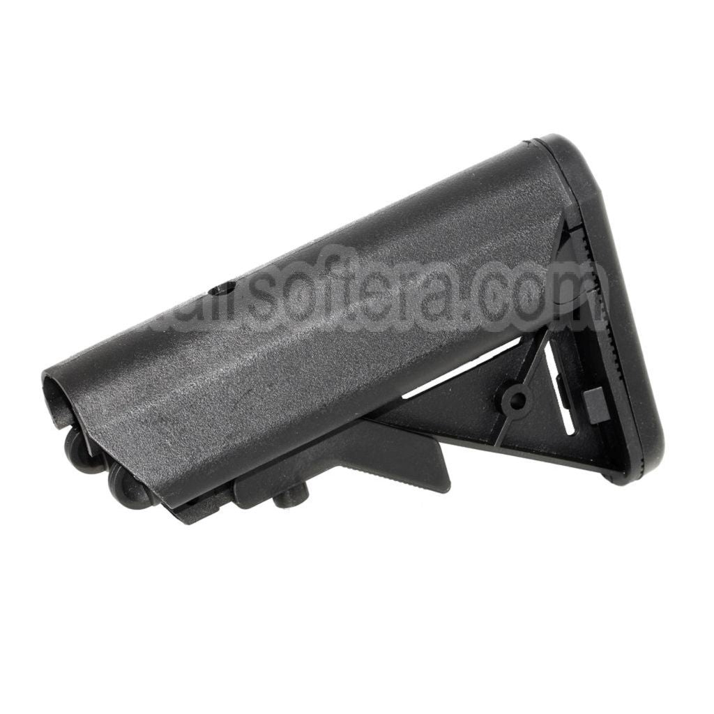 E&amp;C Polymère MK18 MOD 0 LMT Crane Crosse Convient pour Tokyo Marui M4 M16 Série AEG Fusil Airsoft Noir