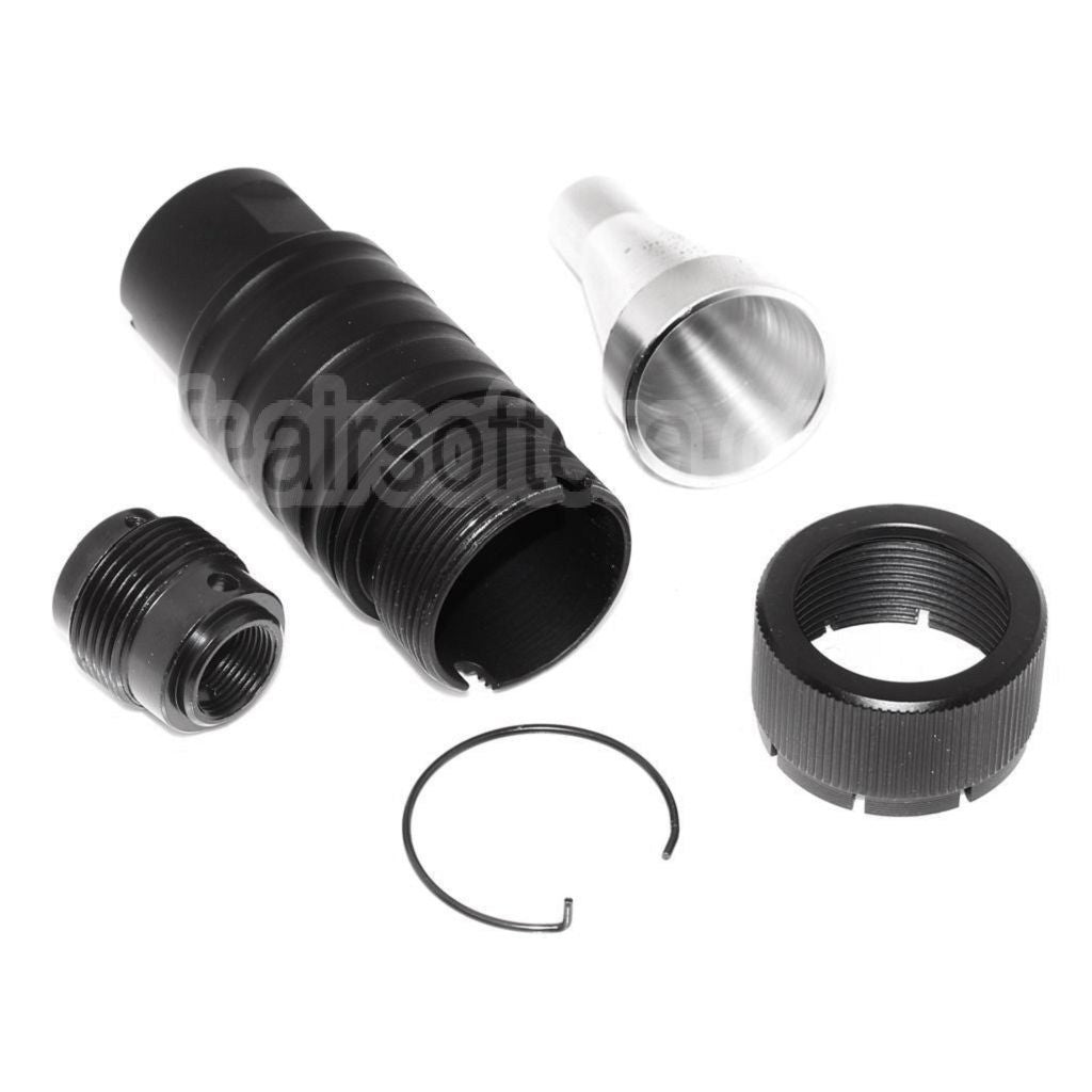 CYMA Réglable Sound Amplifying Design AK74 Frein de Bouche Convient pour -14mm CCW sens antihoraire Canon Fusil Airsoft Noir