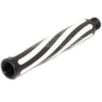AirsoftEra 4.5 Pouces Aluminium 2-Tone Spiral Fluted Canon Extérieur Extension Tube -14mm CCW sens antihoraire AEG GBB Noir/Argent