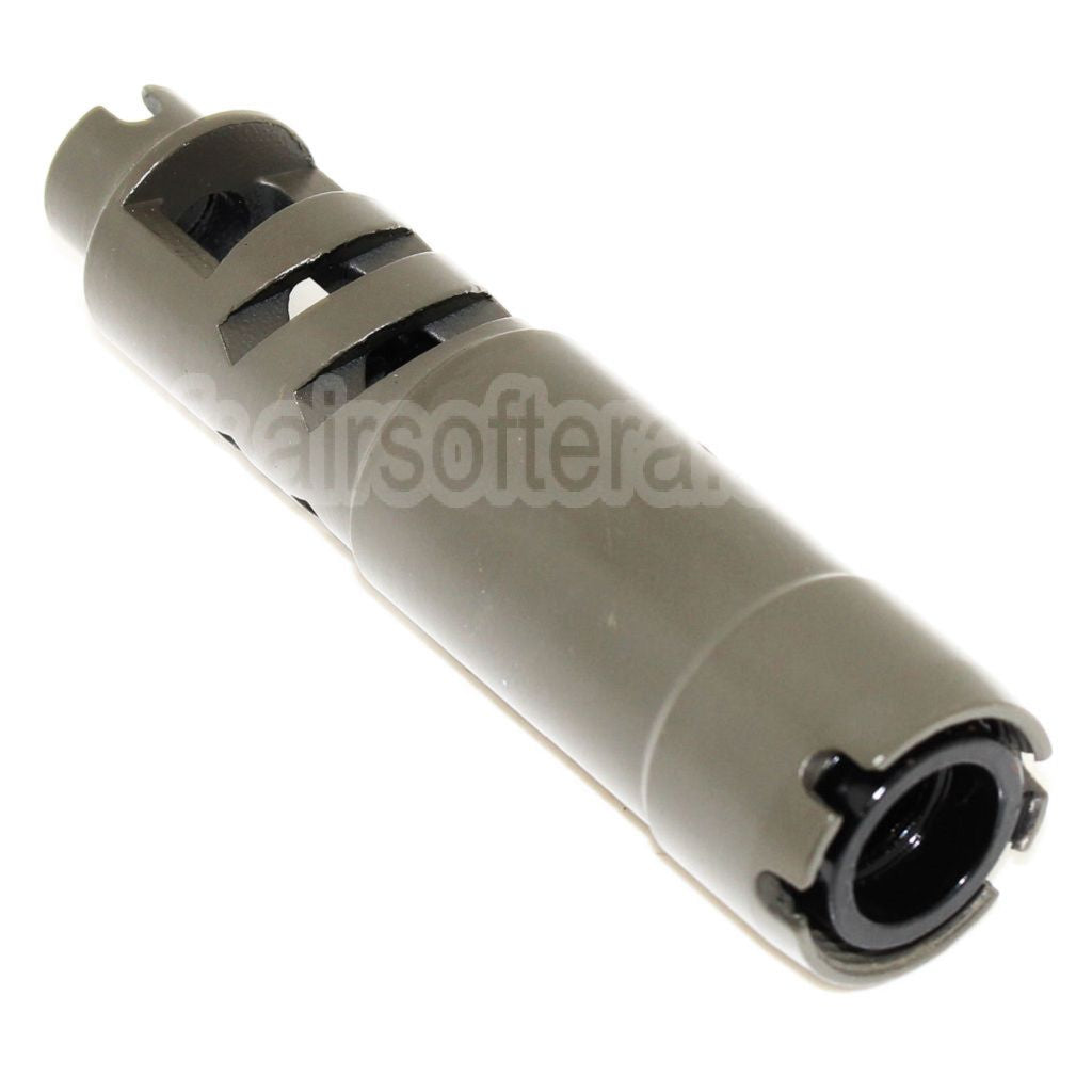 AirsoftEra 105mm Shturm Style Frein de Bouche Cache-Flamme avec Adaptateur Convient pour -14mm CCW sens antihoraire Canon Fusil