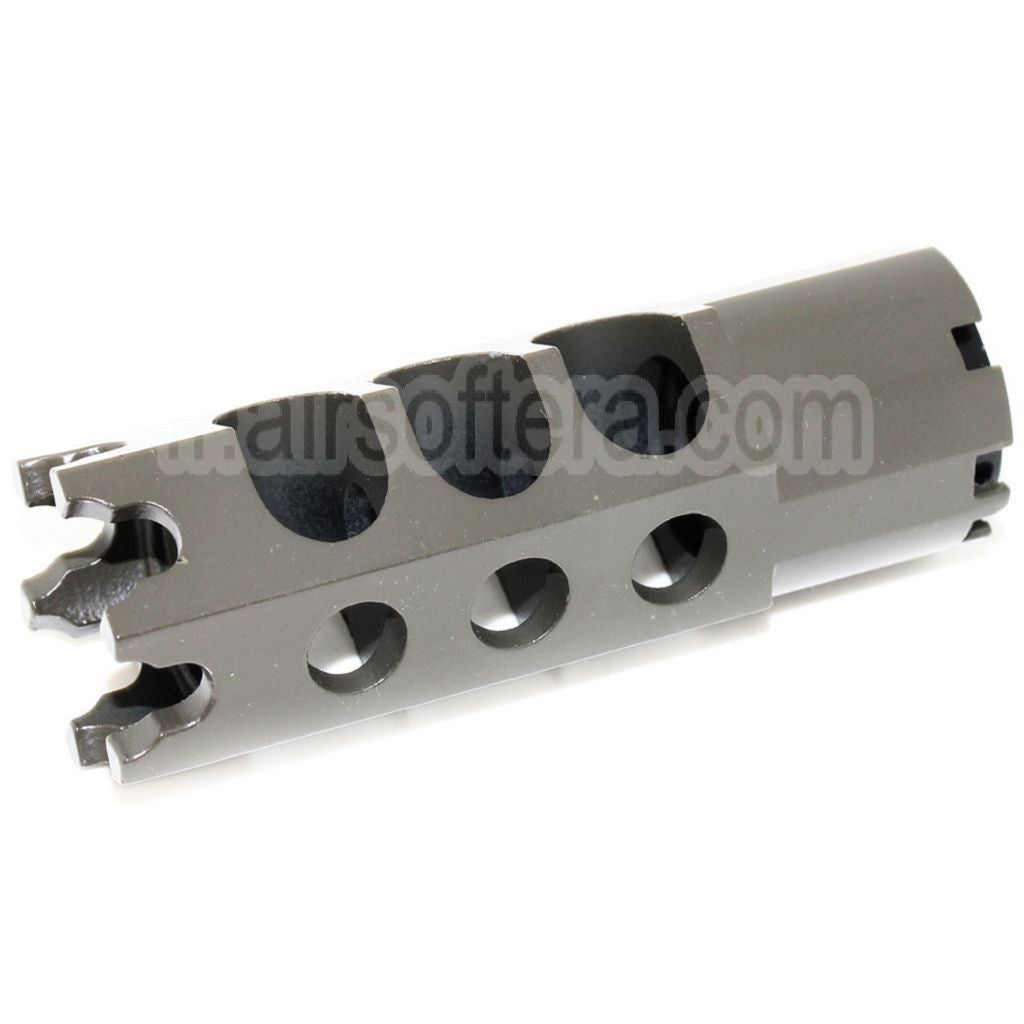 AirsoftEra 84mm DTK-1 Style Frein de Bouche Cache-Flamme avec Adaptateur Convient pour -14mm CCW sens antihoraire Canon Fusil