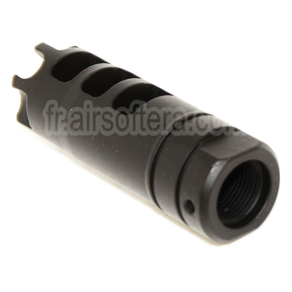 AirsoftEra 64mm Dragon 556 AK Style Métal Frein de Bouche Cache-Flamme Convient pour -14mm CCW sens antihoraire Canon Fusil Noir