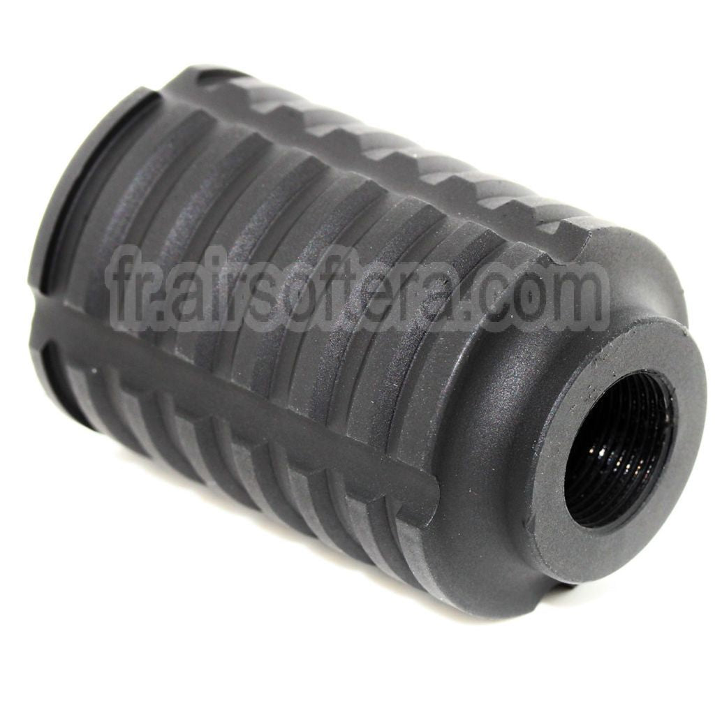 APS Type B Sound Blaster Amplifier Muzzle Frein de Bouche Convient pour -14mm CCW sens antihoraire Canon Fusil Airsoft Noir