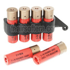 CYMA 6pièces (30 Billes each) Plastique Chasse Cartouche Chargeur avec 4-Cartouche Collecteur Sac Métal Carrier Convient pour CYMA Tokyo Marui M870 Shotgun Airsoft