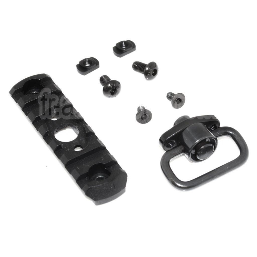 APS 7-Slots MIL-STD 1913 Rail M-LOK Rail Segment Plaque avec QD Sangle Pivot