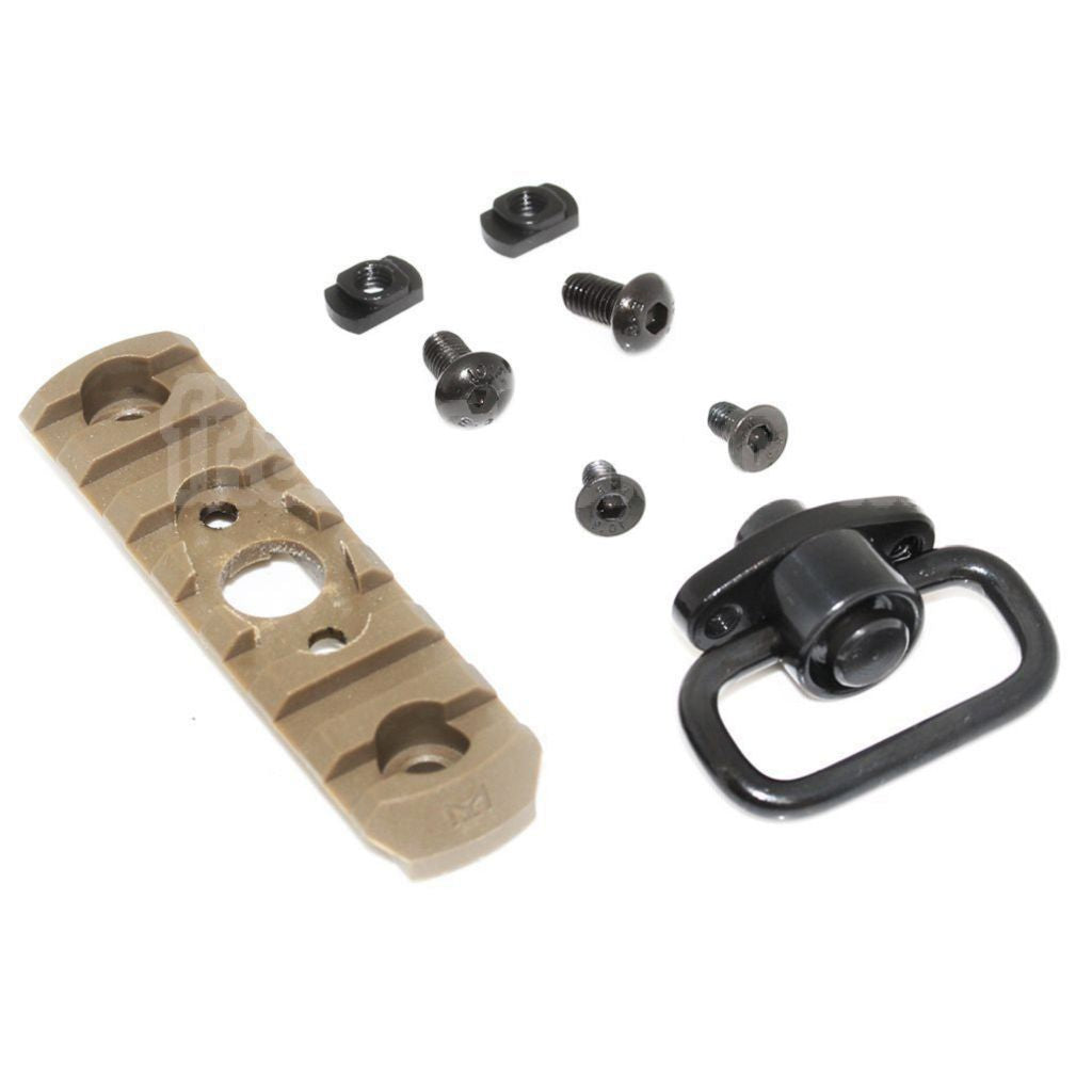 APS 7-Slots MIL-STD 1913 Rail M-LOK Rail Segment Plaque avec QD Sangle Pivot