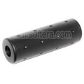 5KU 102mm Aluminium Stubby Silencieux Canon Extension Tube Convient pour -14mm CCW sens antihoraire Canon Fusil Airsoft Noir