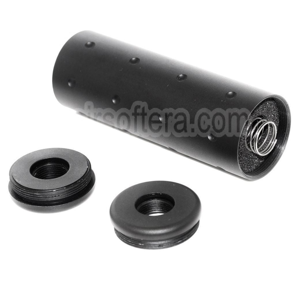 5KU 102mm Aluminium Stubby Silencieux Canon Extension Tube Convient pour -14mm CCW sens antihoraire Canon Fusil Airsoft Noir