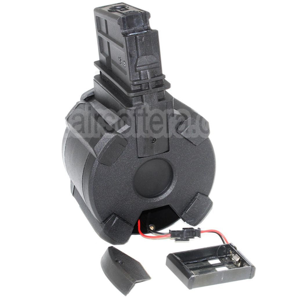 BATTLEAXE 1400 Billes Contrôle du son Électrique Chargeur Tambour Convient pour G36 Série AEG Fusil Airsoft