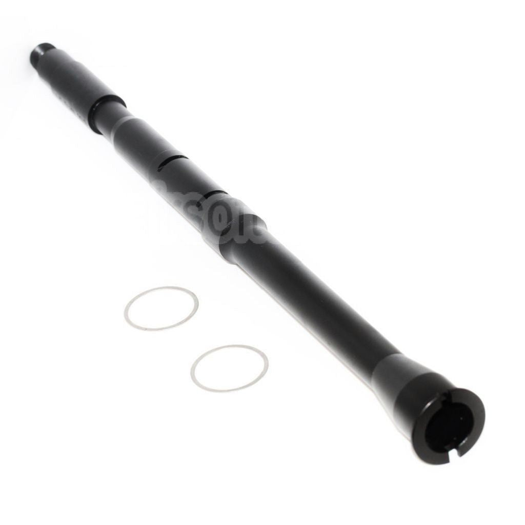 5KU 14.5 Pouces Aluminium One Piece Canon Extérieur -14mm CCW Fileté Convient pour WA M4 Série GBB Fusil Airsoft Noir
