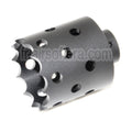 AirsoftEra 43mm/55mm Hole Saw Attack Style Métal Frein de Bouche Cache-Flamme Convient pour -14mm CCW sens antihoraire Canon Fusil Noir