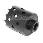AirsoftEra 43mm/55mm Hole Saw Attack Style Métal Frein de Bouche Cache-Flamme Convient pour -14mm CCW sens antihoraire Canon Fusil Noir