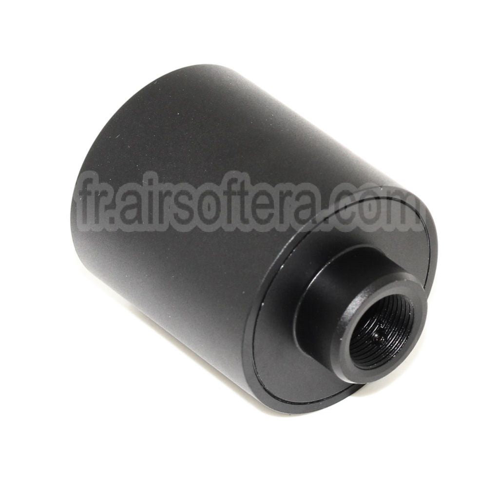 AirsoftEra 48mm/55mm Métal Frein de Bouche Cache-Flamme Convient pour -14mm CCW sens antihoraire Canon Fusil Airsoft Noir