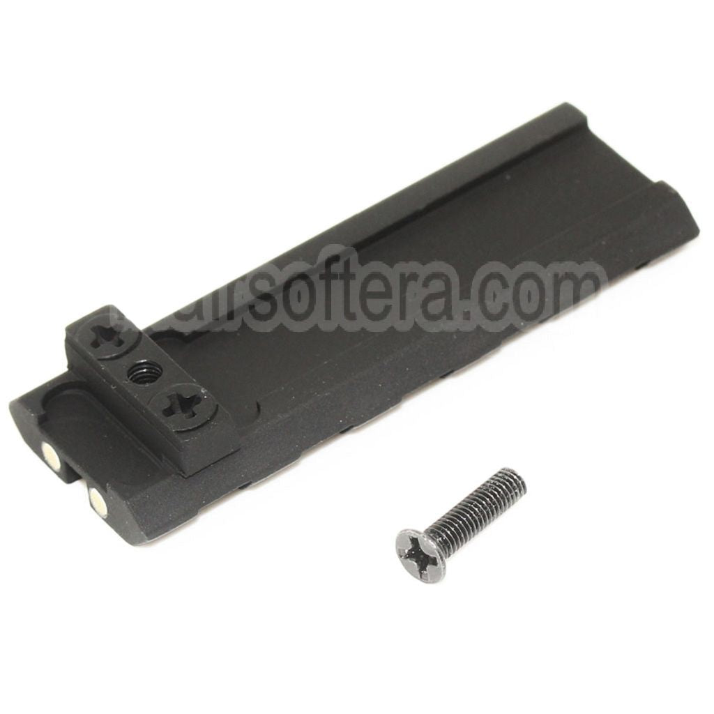APS 5-Slot Picatinny 20mm Adapt Rail Hausse Convient pour APS WE AW Tokyo Marui G17 G18C Série GBB Pistolet Airsoft Noir
