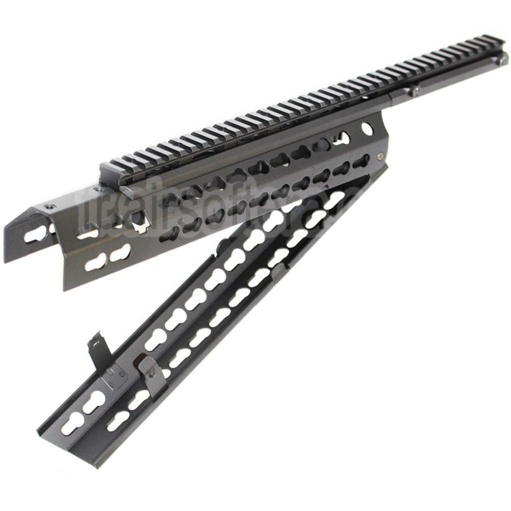 CYMA Keymod Modular Rail de Garde-Main Convient pour CYMA CM079 Tokyo Marui M4 Série AEG Fusil Airsoft Noir