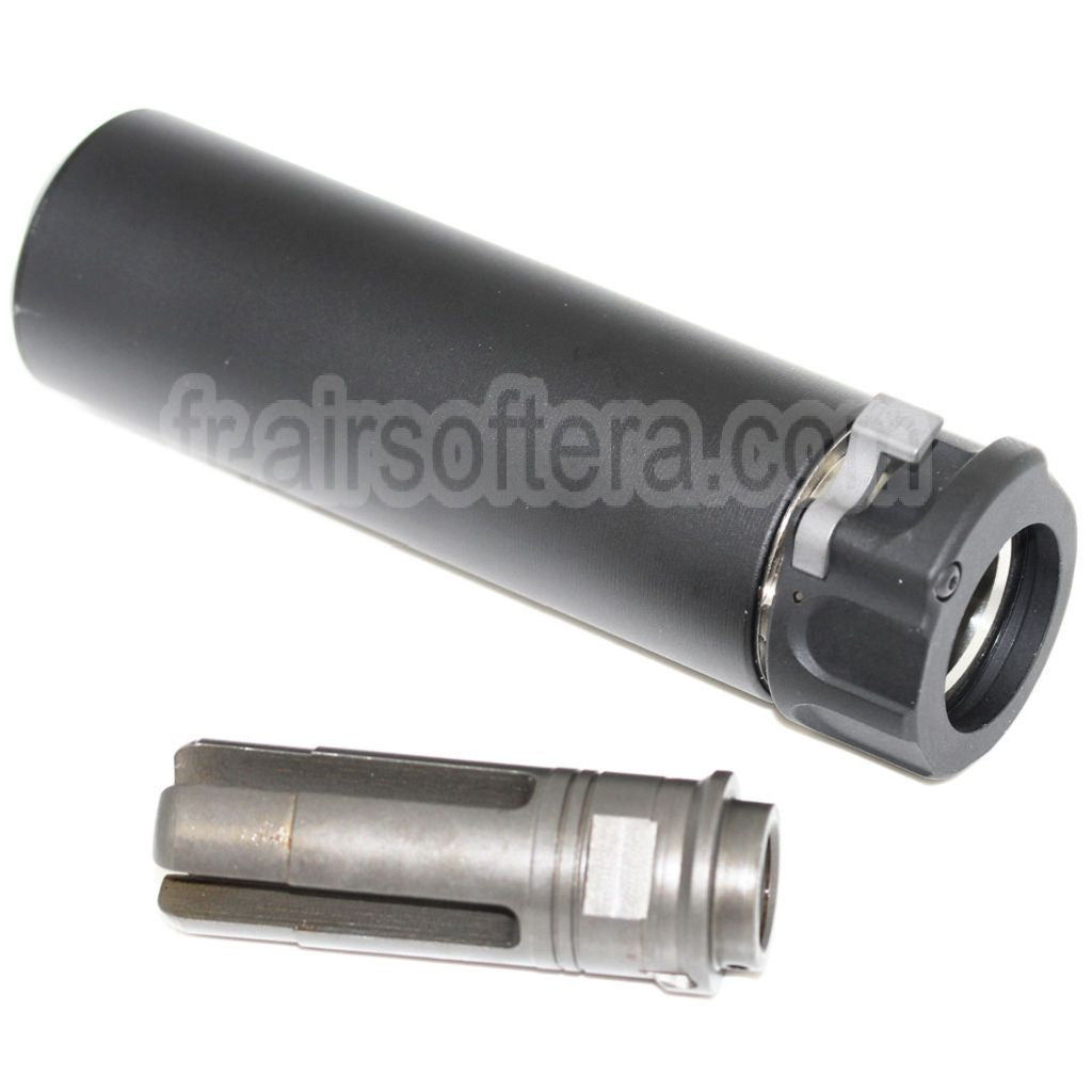 5KU 133mm SOCOM556 Mini-2 RC Silencieux avec Frein de Bouche Convient pour -14mm CCW sens antihoraire Canon Fusil Airsoft