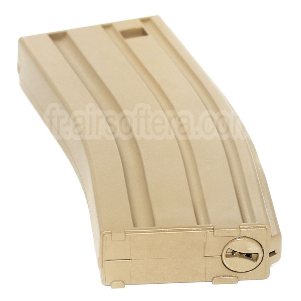 AirsoftEra 140 Billes Économique Plastique Mid-Cap Chargeur Convient pour M4 M16 Série AEG Fusil
