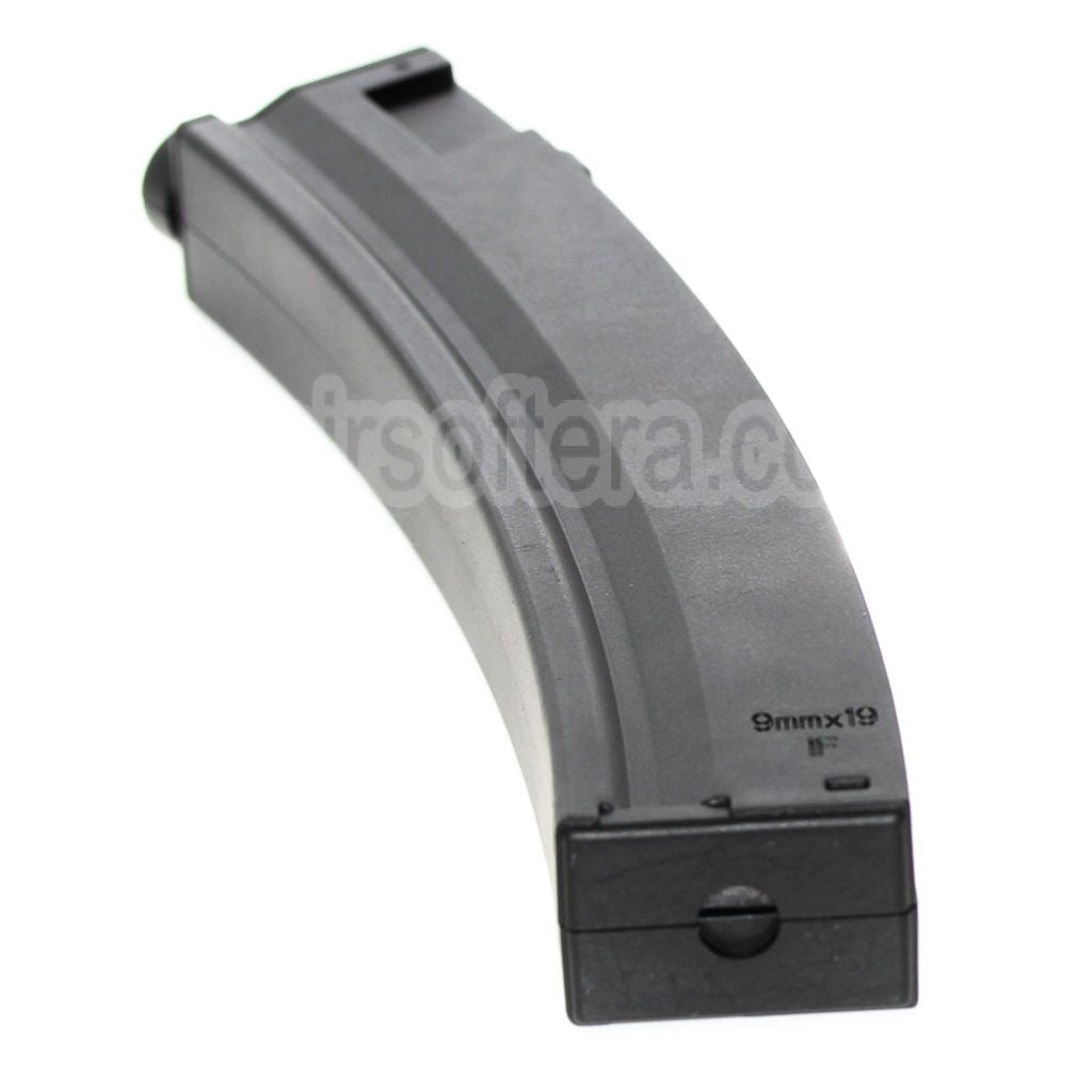 AirsoftEra 100 Billes Plastique Mid-Cap Chargeur Convient pour Classic Army / CYMA / G&amp;P / Golden Eagle / JG / SRC / Tokyo Marui MP5 Série AEG Fusil Noir
